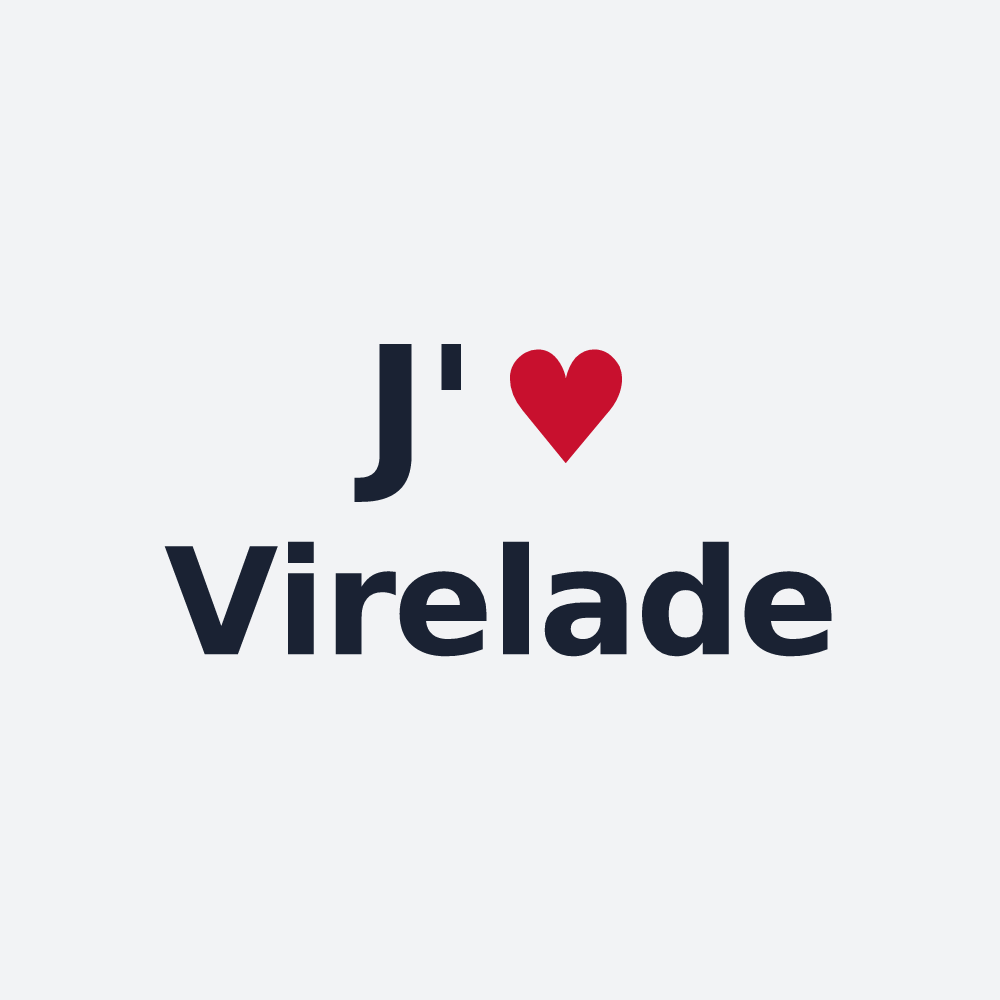Poster personnalisé Virelade — design J'aime Virelade