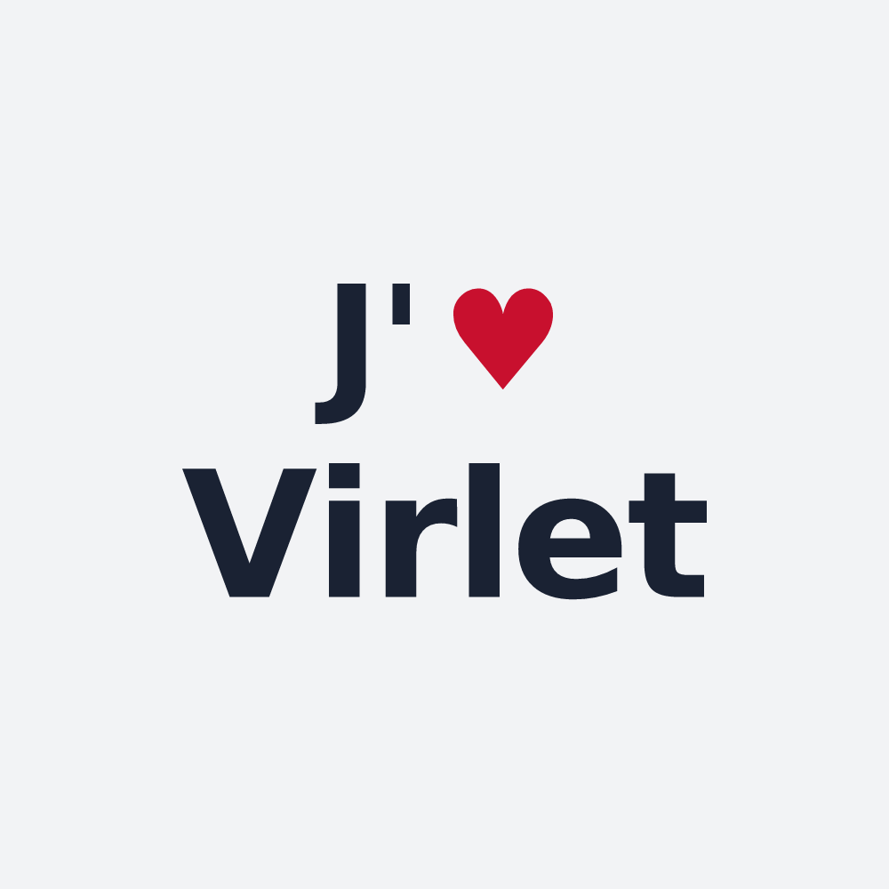Poster personnalisé Virlet — design J'aime Virlet