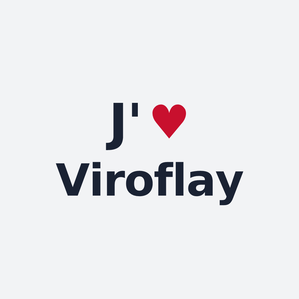 Poster personnalisé Viroflay — design « J'aime Viroflay » imprimé sur le poster