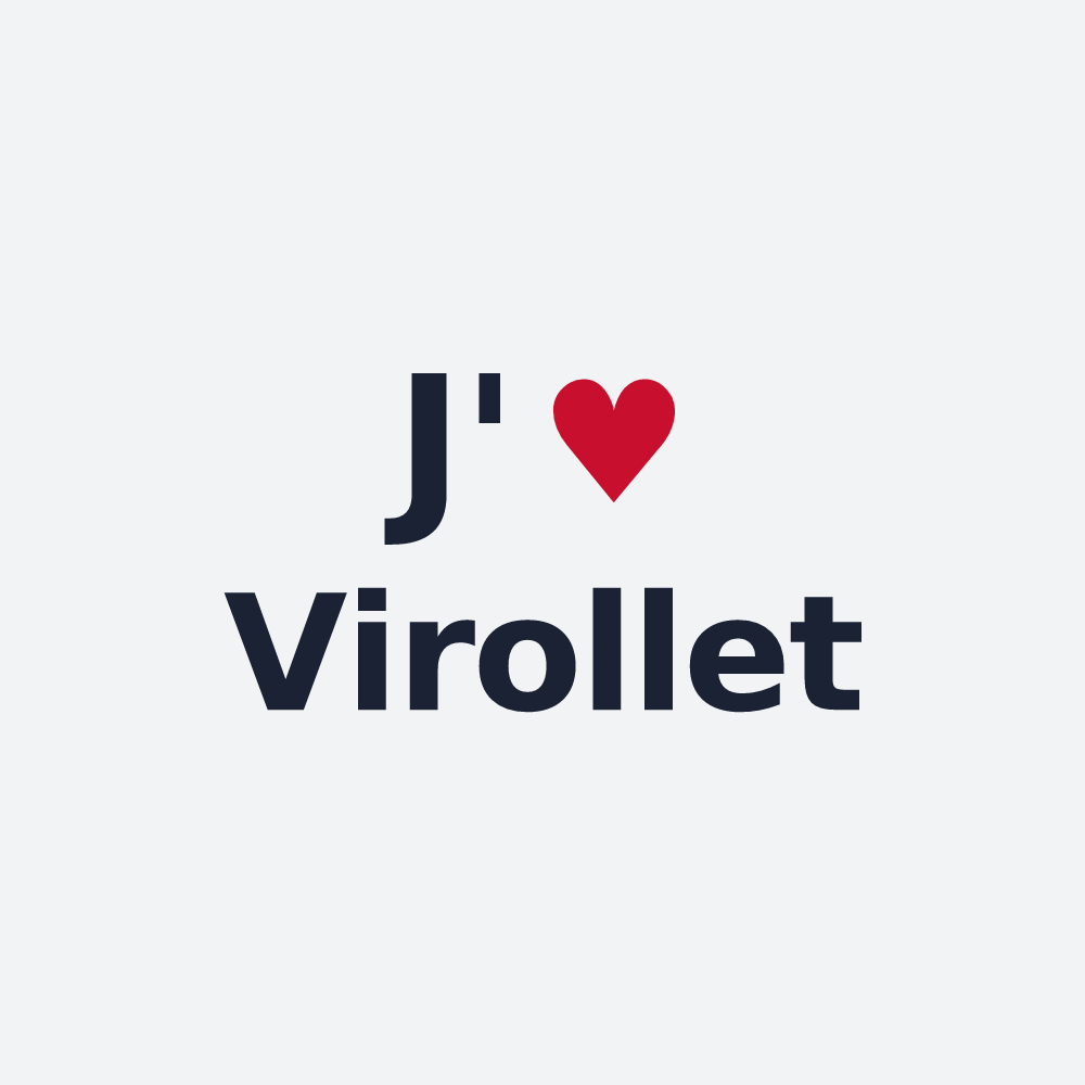 Poster personnalisé Virollet — design J'aime Virollet