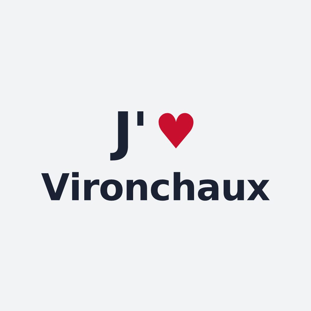 Poster personnalisé Vironchaux — design J'aime Vironchaux