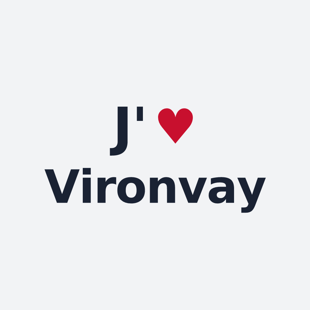 Poster personnalisé Vironvay — design J'aime Vironvay