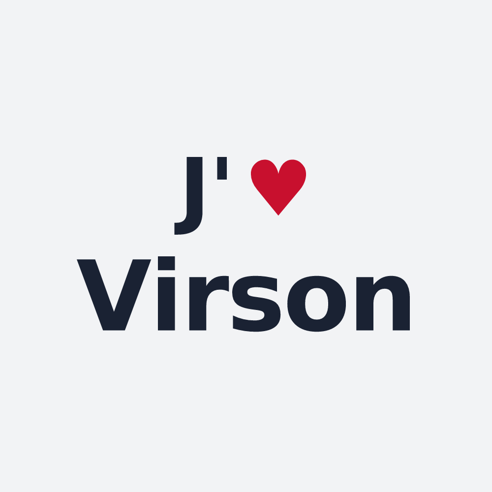 Poster personnalisé Virson — design « J'aime Virson » imprimé sur le poster