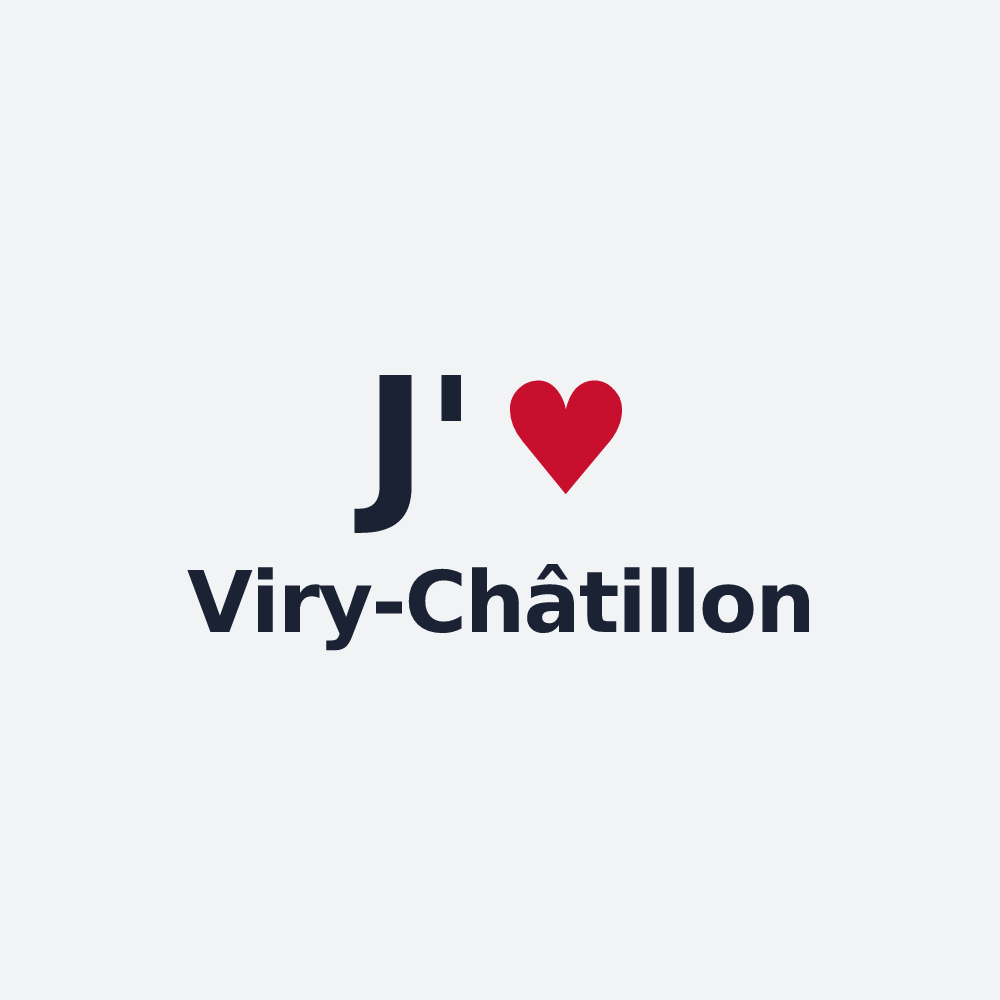 Poster personnalisé Viry-Châtillon — design J'aime Viry-Châtillon
