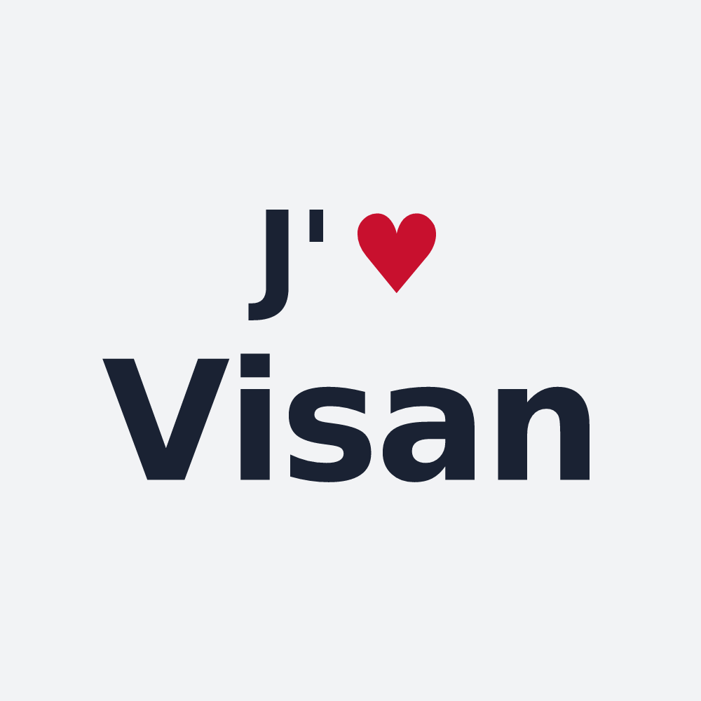 Poster personnalisé Visan — design J'aime Visan