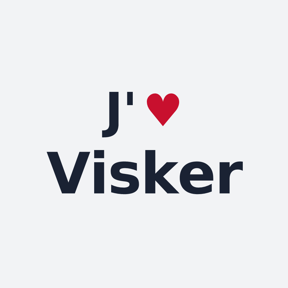 Poster personnalisé Visker — design J'aime Visker