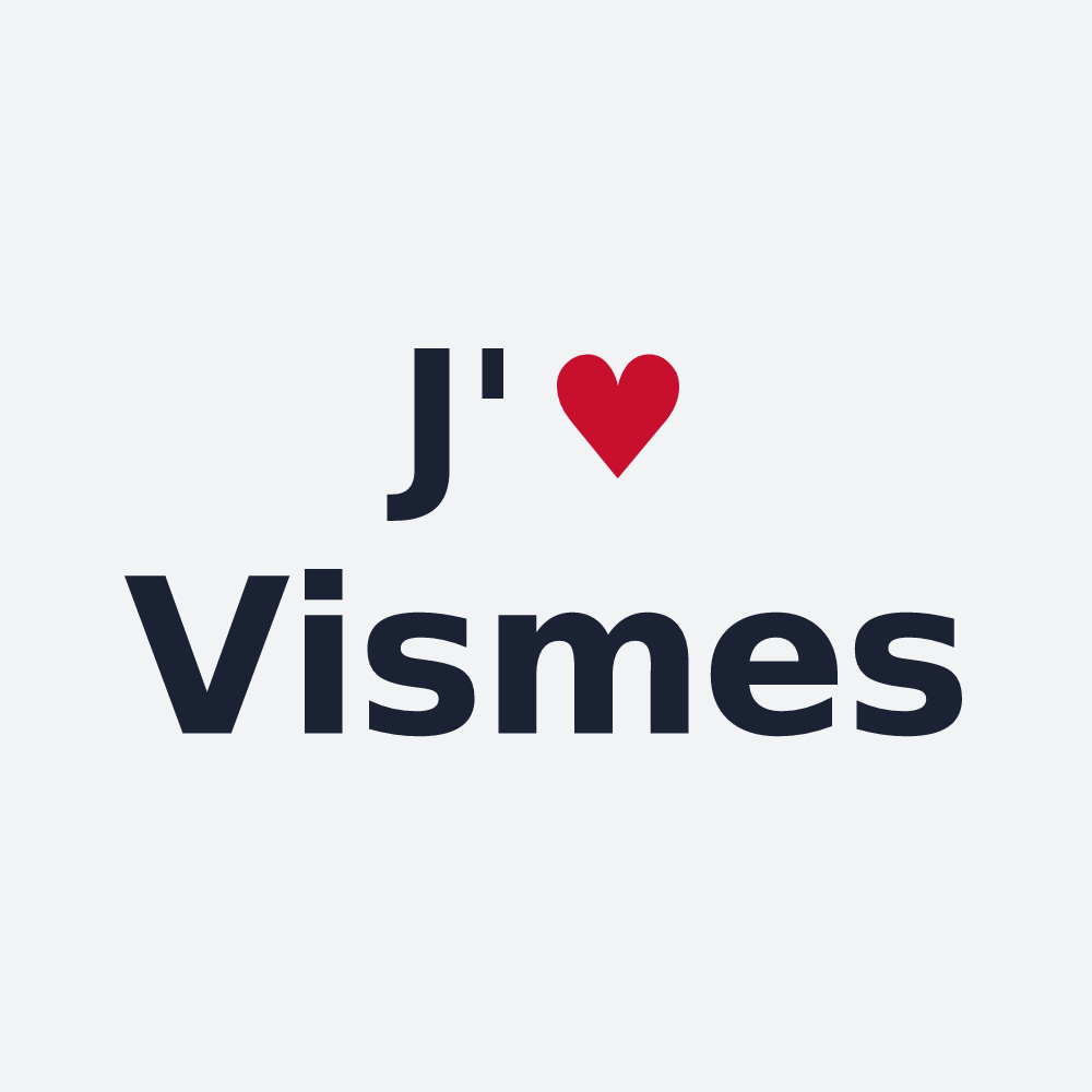 Poster personnalisé Vismes — design J'aime Vismes