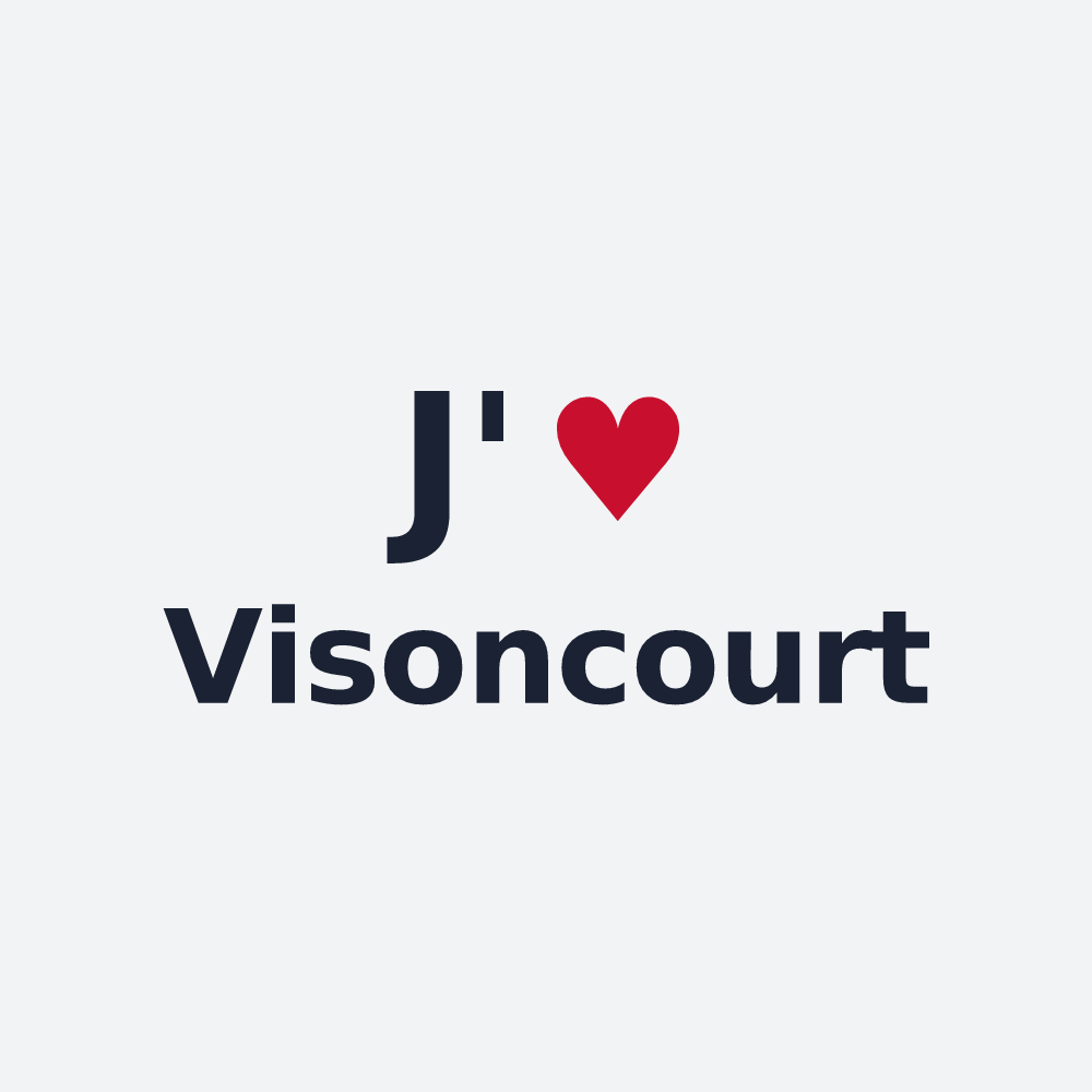 Poster personnalisé Visoncourt — design J'aime Visoncourt