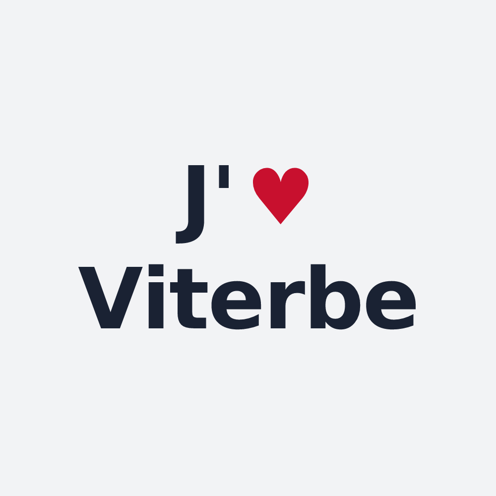 Poster personnalisé Viterbe — design J'aime Viterbe