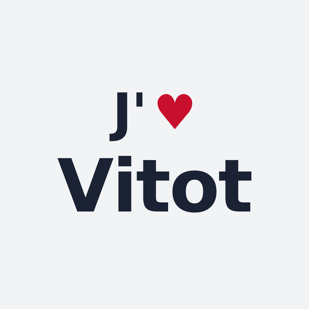 Poster personnalisé Vitot — design J'aime Vitot