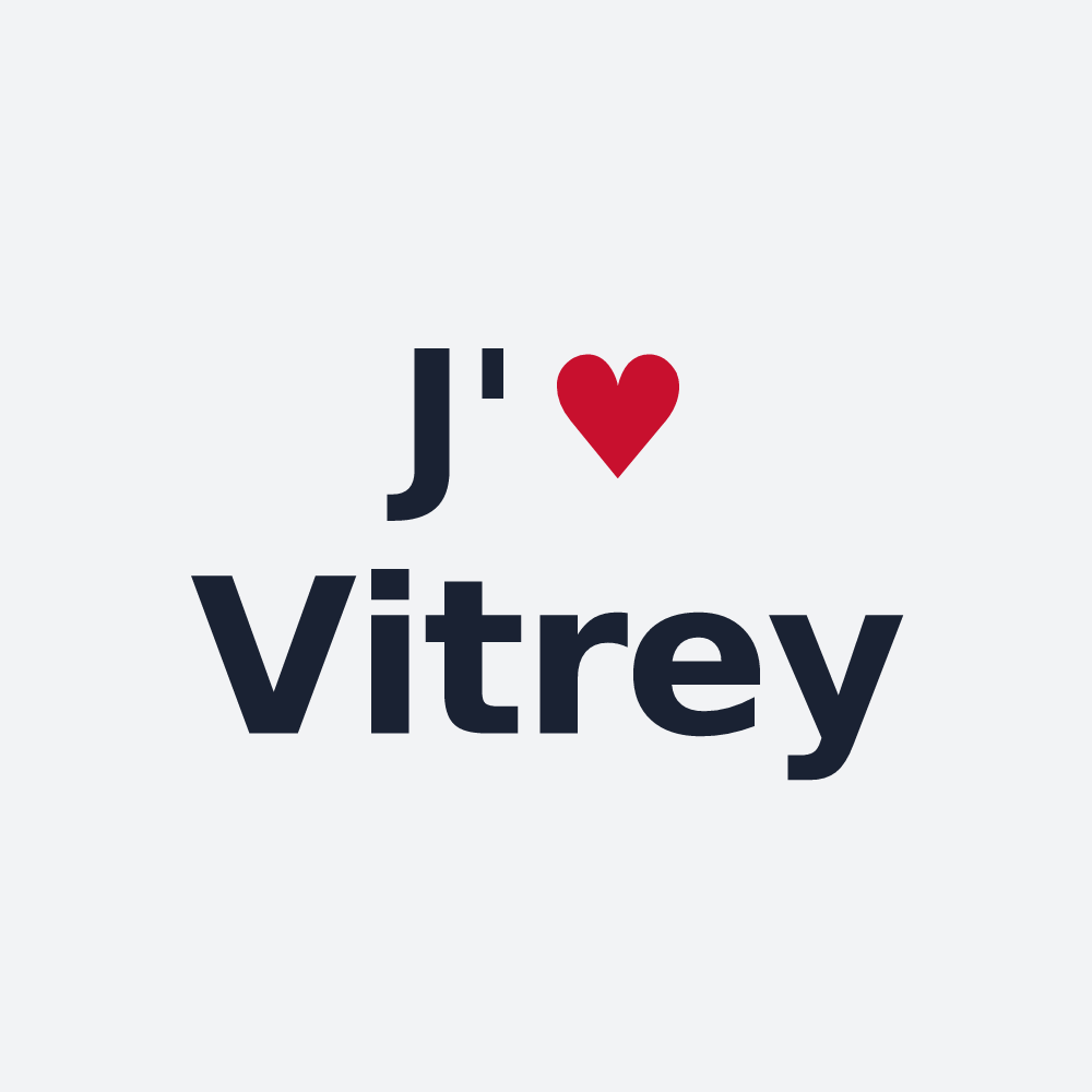 Poster personnalisé Vitrey — design J'aime Vitrey