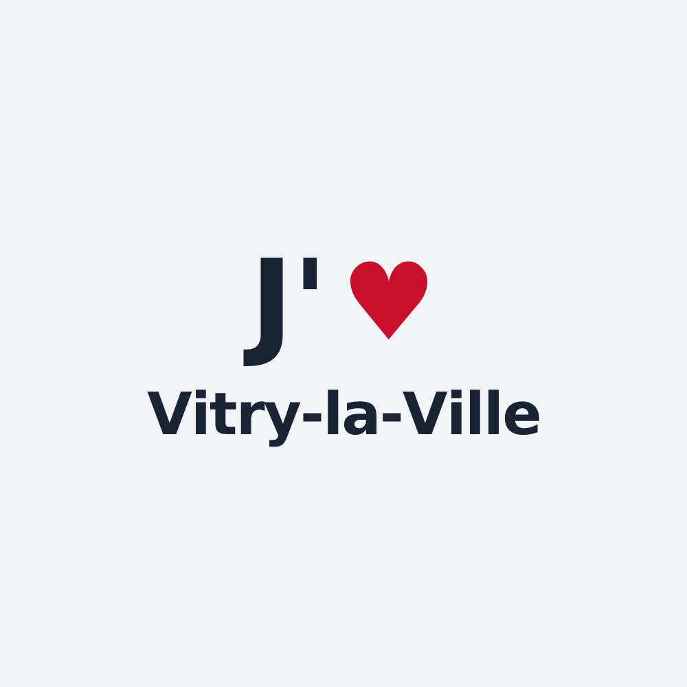 Poster personnalisé Vitry-la-Ville — design J'aime Vitry-la-Ville