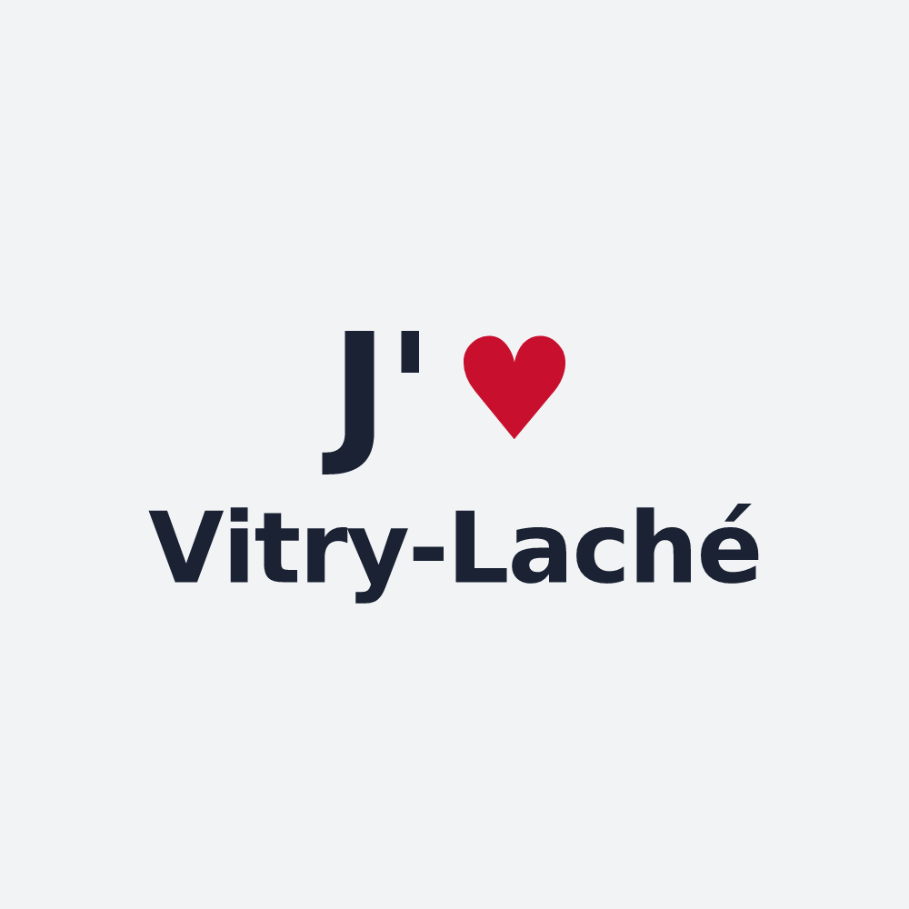 Poster personnalisé Vitry-Laché — design J'aime Vitry-Laché