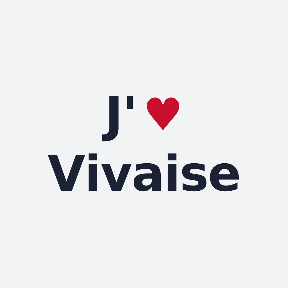 Poster personnalisé Vivaise — design J'aime Vivaise