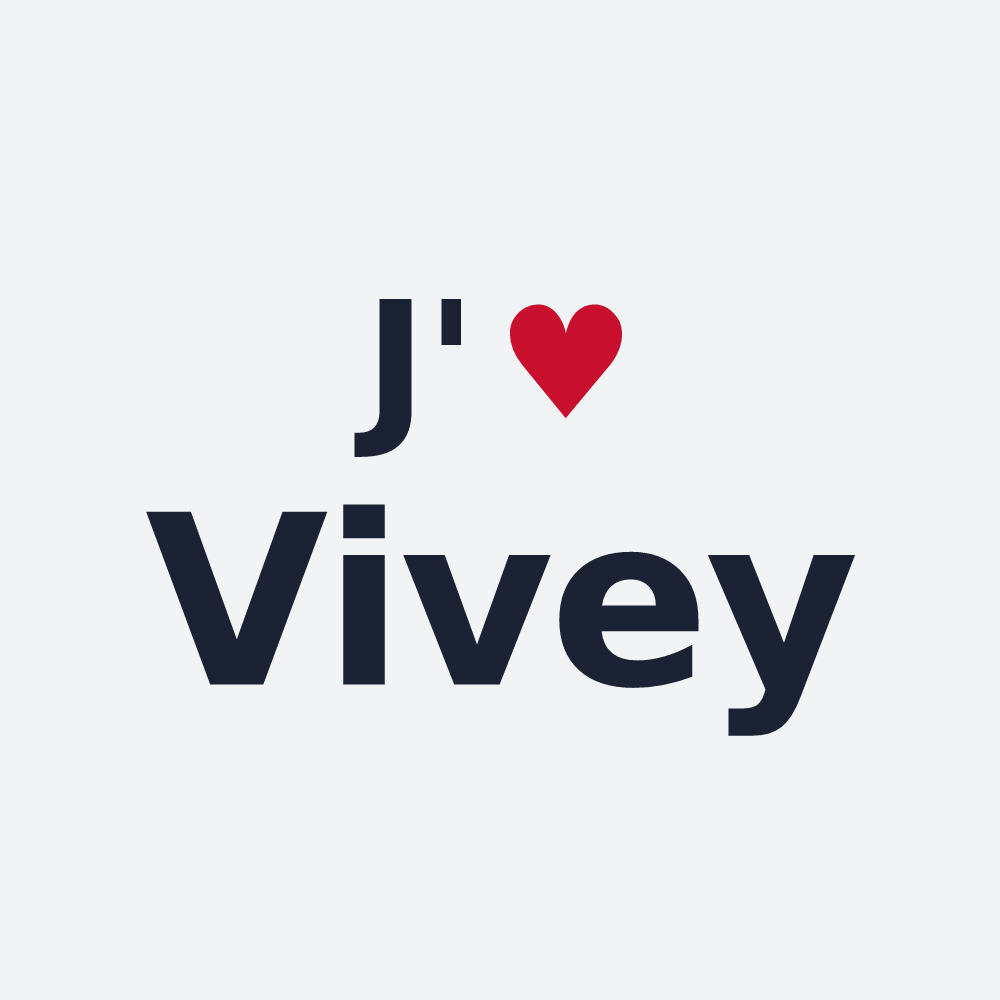 Poster personnalisé Vivey — design « J'aime Vivey » imprimé sur le poster