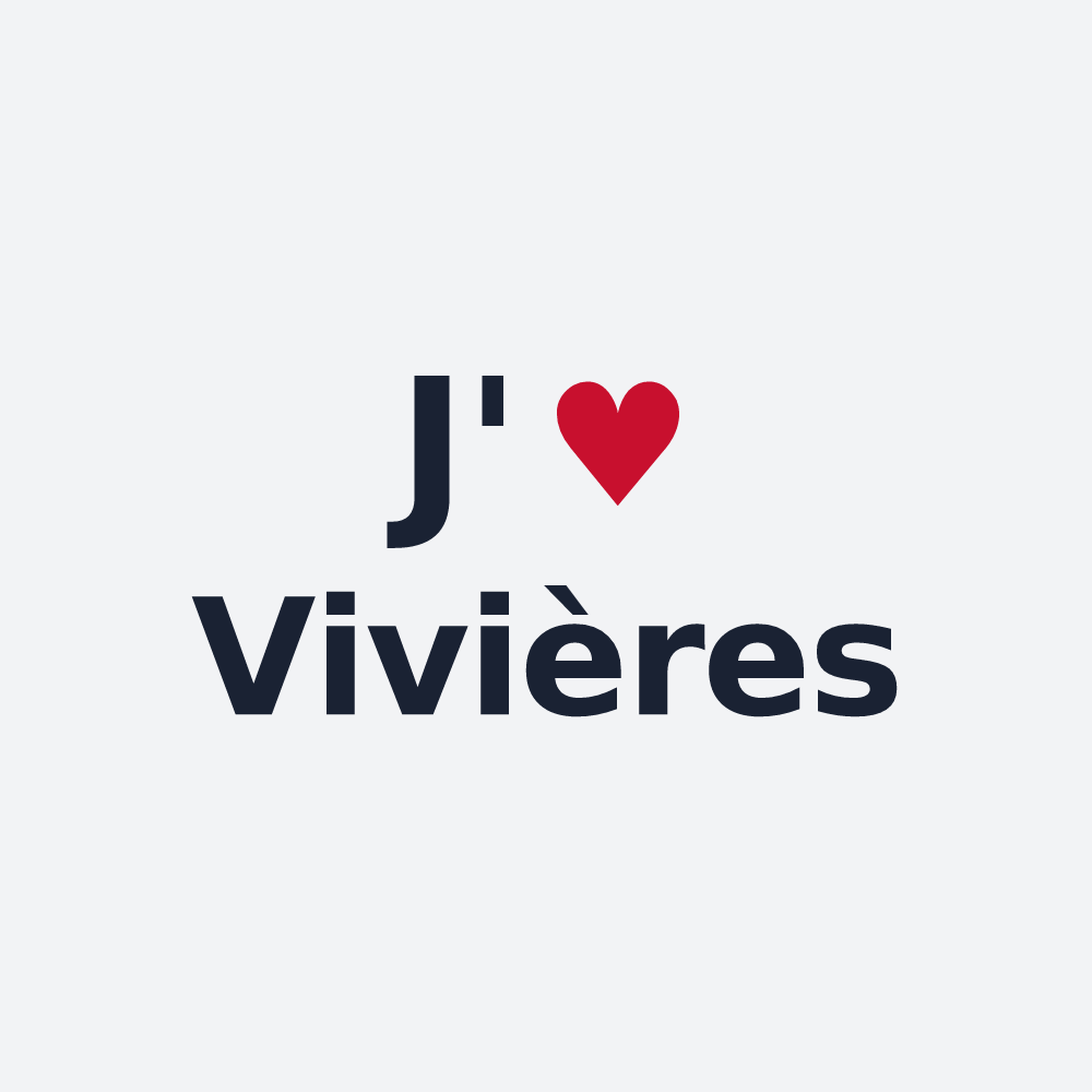 Poster personnalisé Vivières — design « J'aime Vivières » imprimé sur le poster
