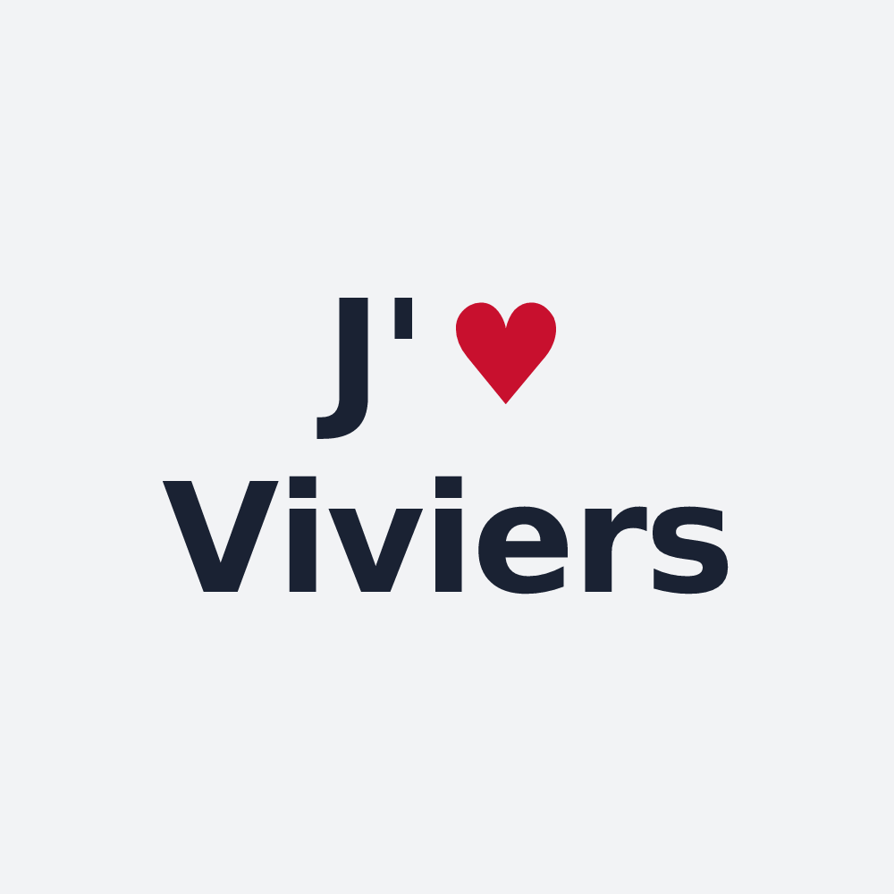 Poster personnalisé Viviers — design J'aime Viviers