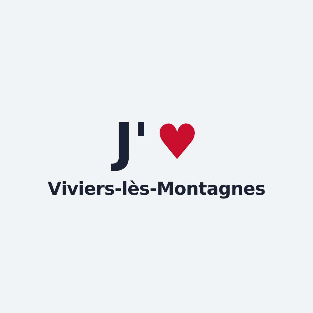 Poster personnalisé Viviers-lès-Montagnes — design « J'aime Viviers-lès-Montagnes » imprimé sur le poster
