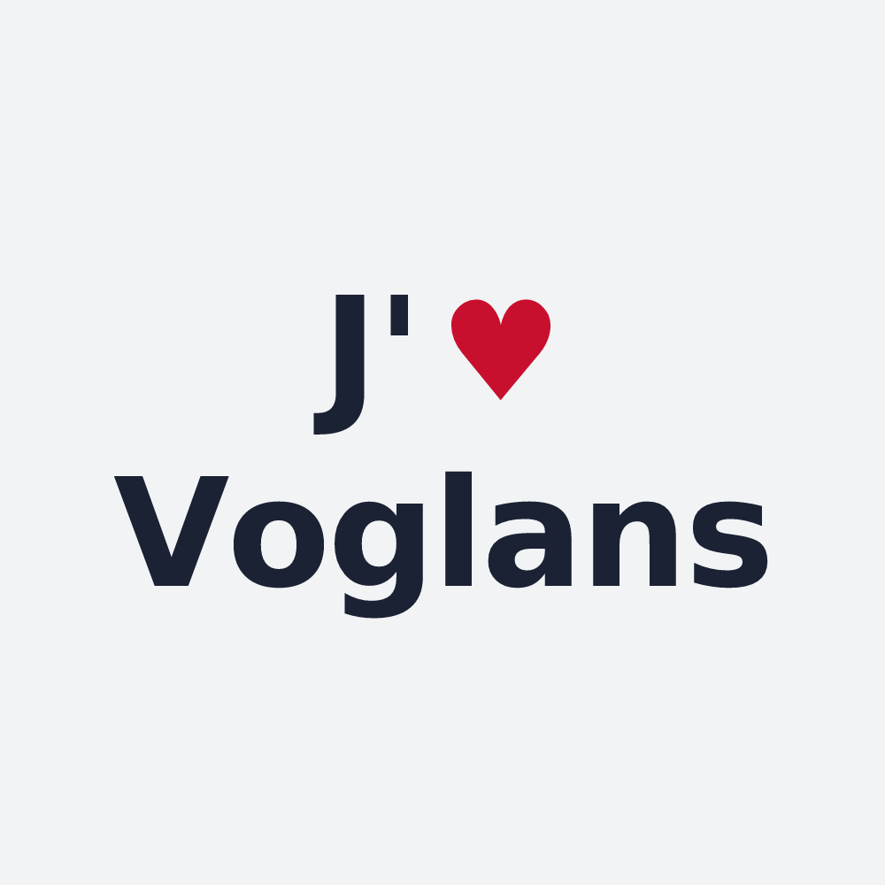 Poster personnalisé Voglans — design « J'aime Voglans » imprimé sur le poster