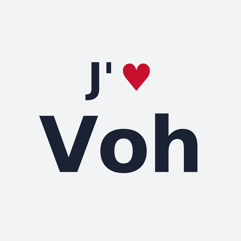 Poster personnalisé Voh — design J'aime Voh