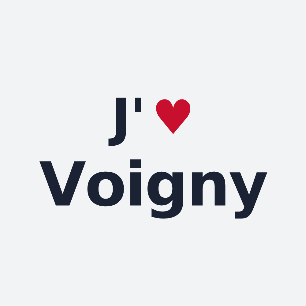 Poster personnalisé Voigny — design « J'aime Voigny » imprimé sur le poster
