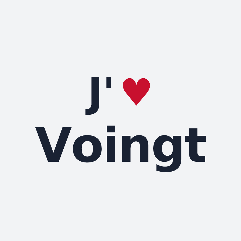 Poster personnalisé Voingt — design J'aime Voingt