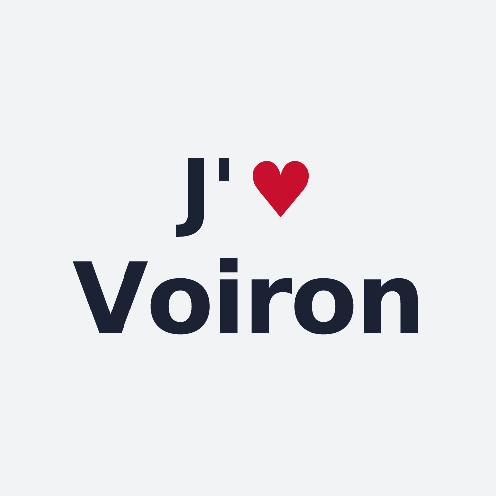 Poster personnalisé Voiron — design « J'aime Voiron » imprimé sur le poster