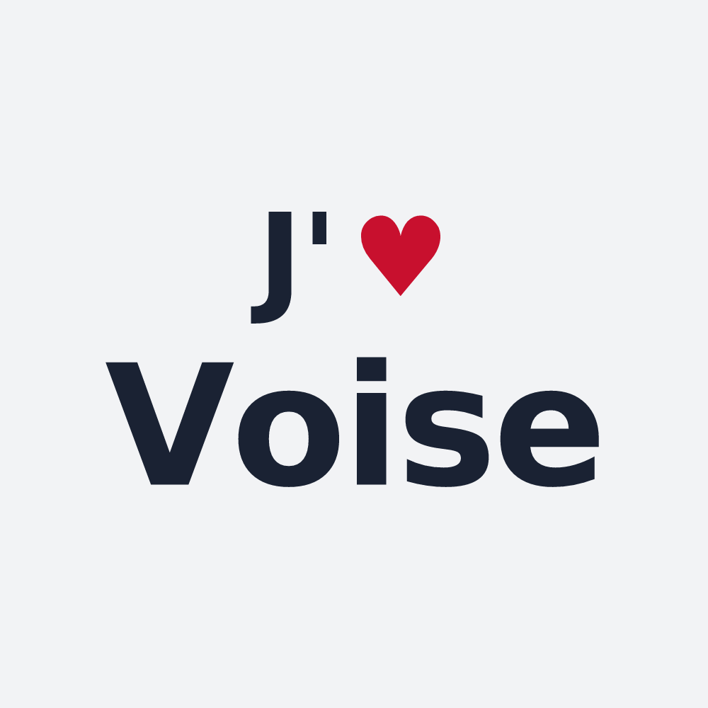 Poster personnalisé Voise — design « J'aime Voise » imprimé sur le poster