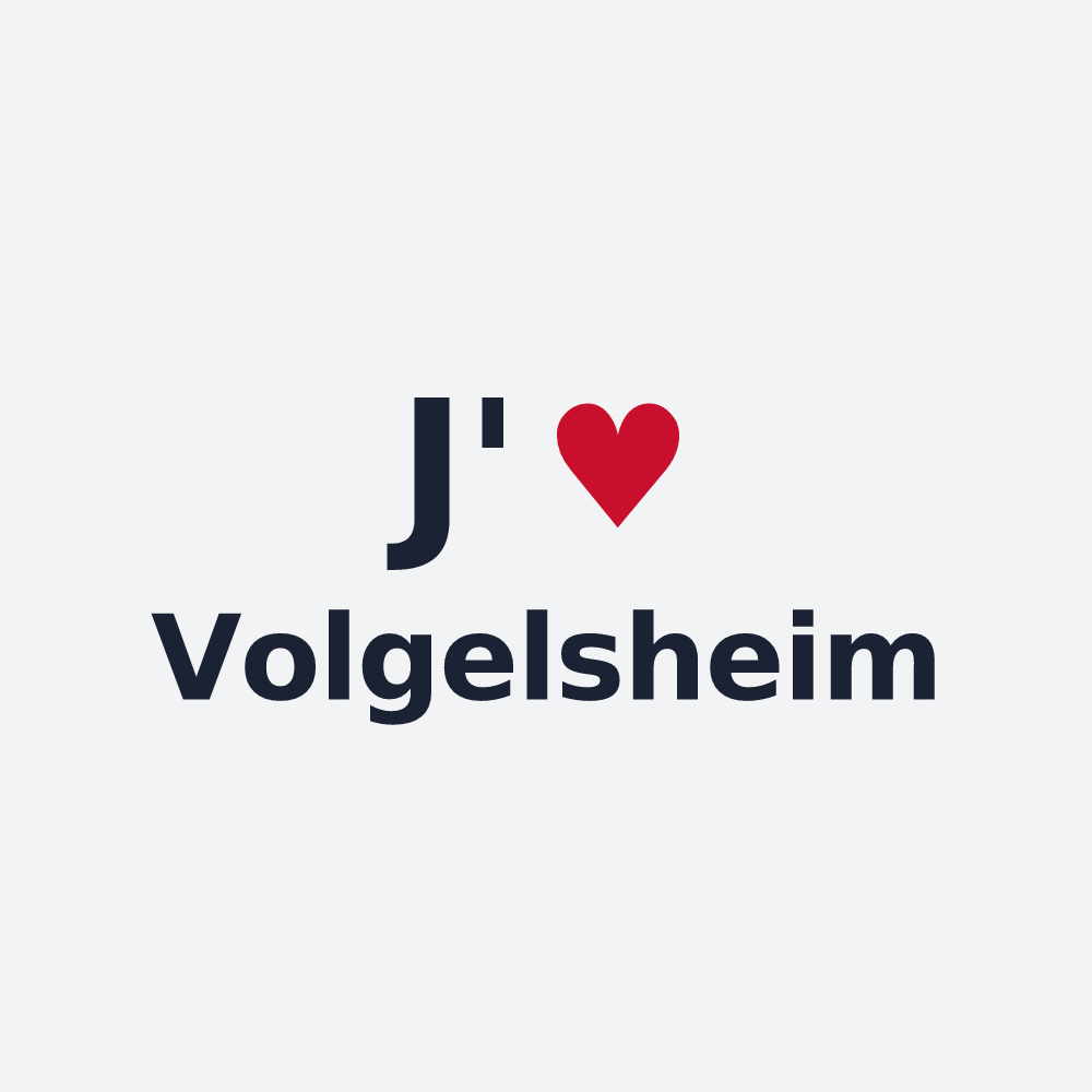 Poster personnalisé Volgelsheim — design J'aime Volgelsheim