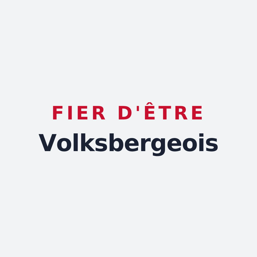 Poster « Fier d'être Volksbergeois » — design pour Volksberg