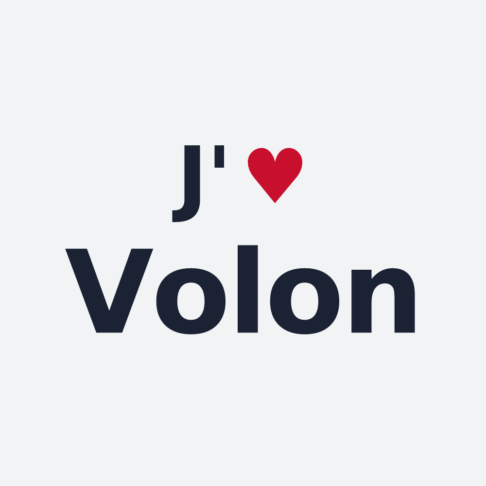 Poster personnalisé Volon — design « J'aime Volon » imprimé sur le poster