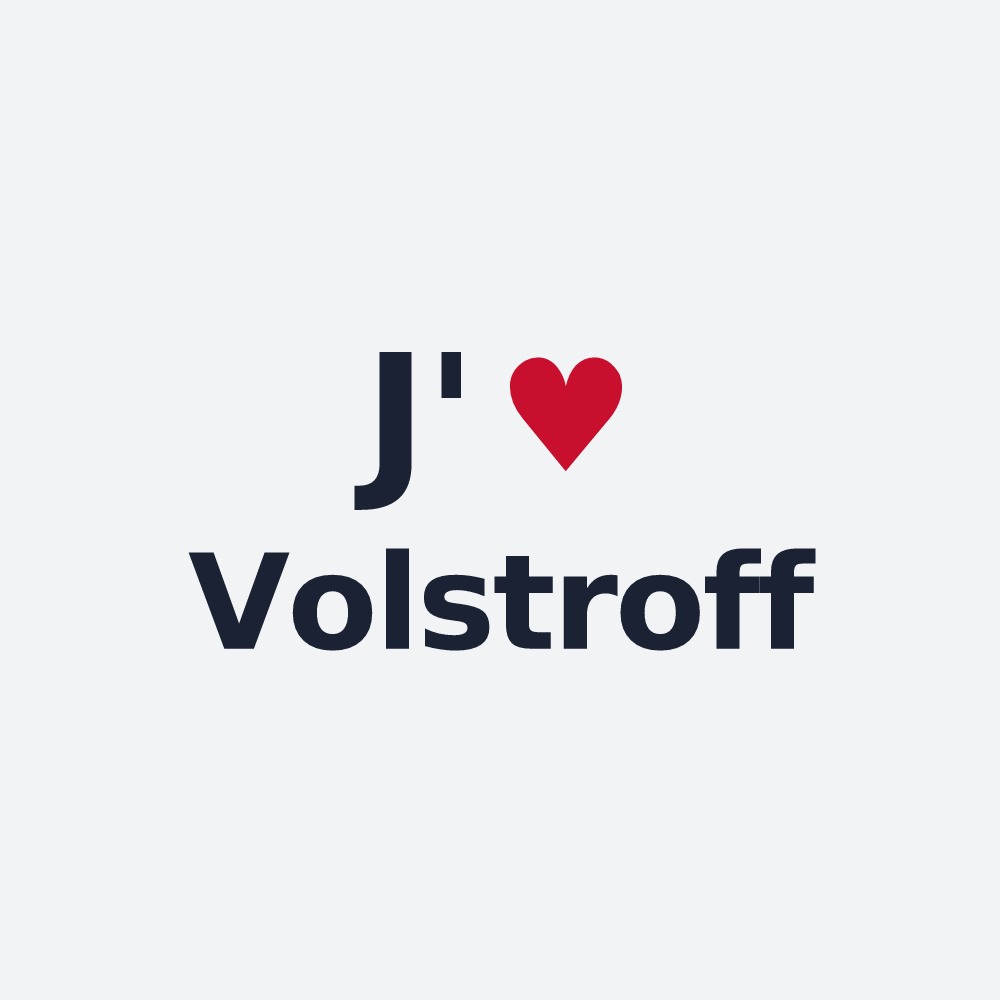 Poster personnalisé Volstroff — design J'aime Volstroff