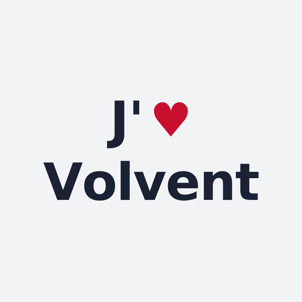 Poster personnalisé Volvent — design J'aime Volvent