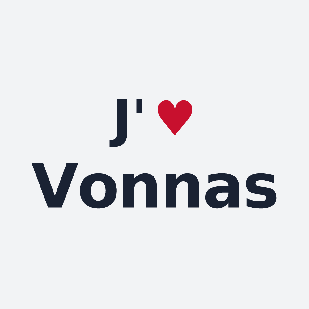 Poster personnalisé Vonnas — design J'aime Vonnas