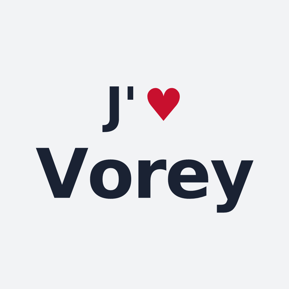 Poster personnalisé Vorey — design J'aime Vorey