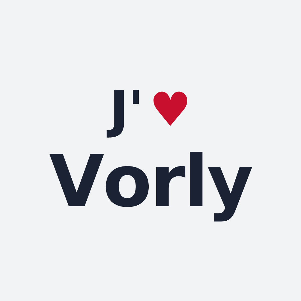 Poster personnalisé Vorly — design J'aime Vorly