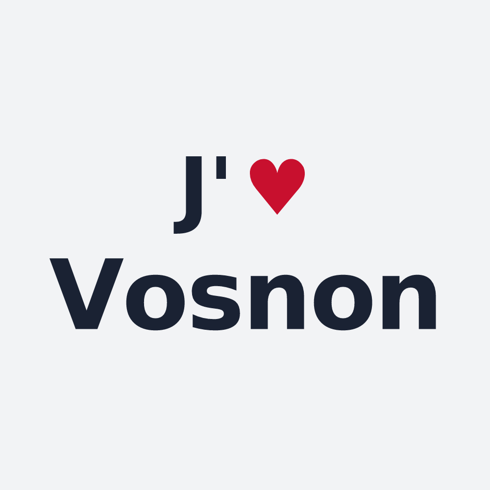 Poster personnalisé Vosnon — design J'aime Vosnon