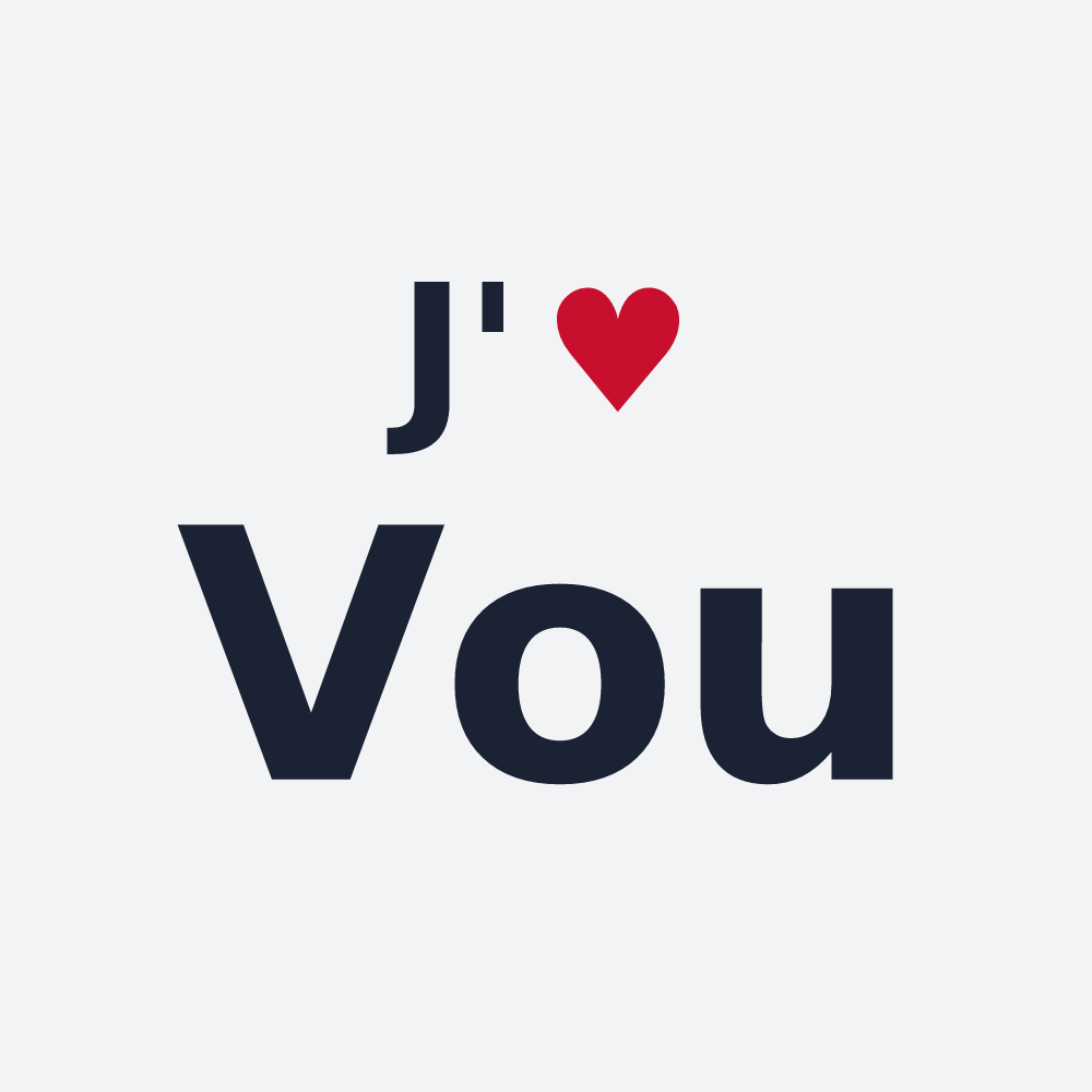 Poster personnalisé Vou — design J'aime Vou