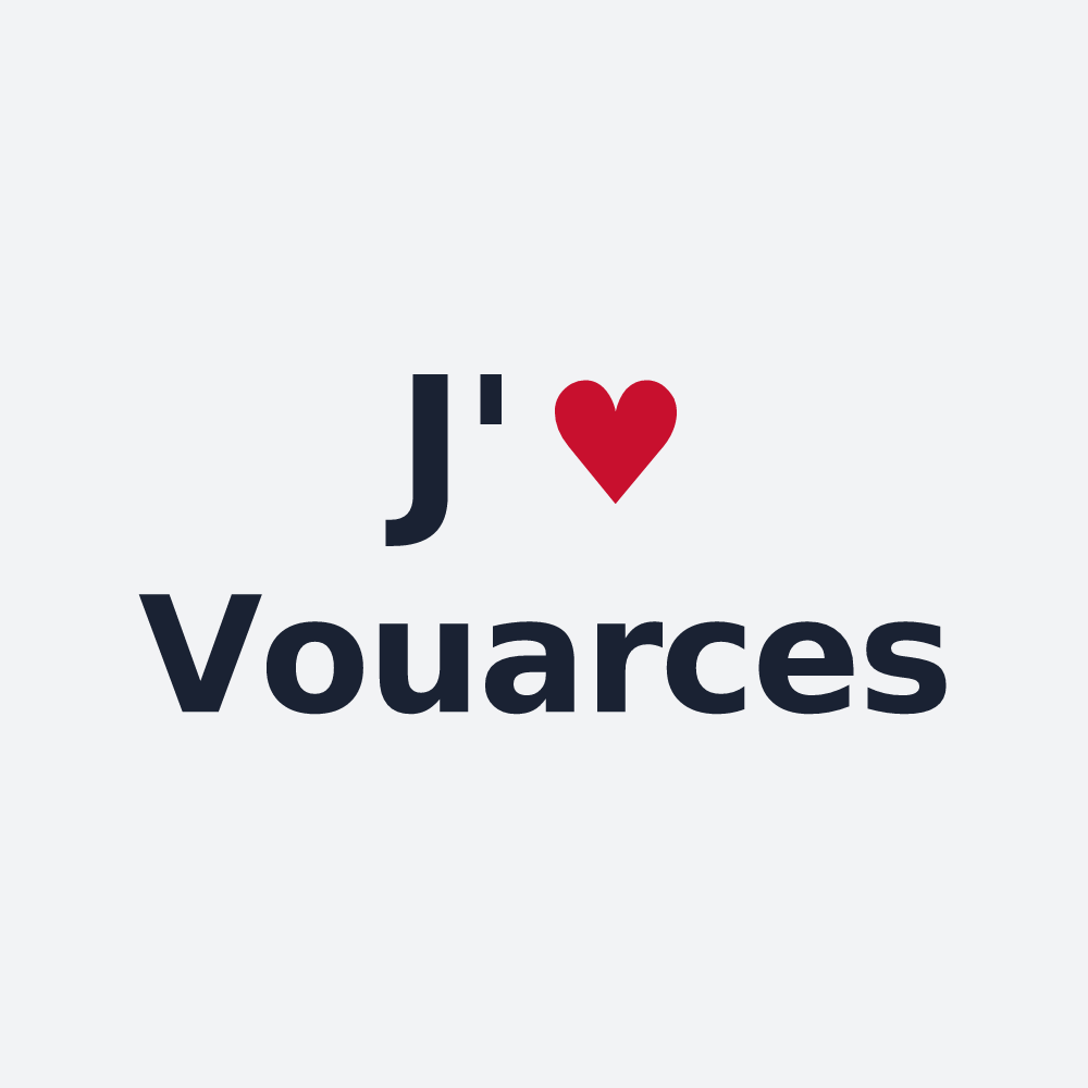 Poster personnalisé Vouarces — design J'aime Vouarces