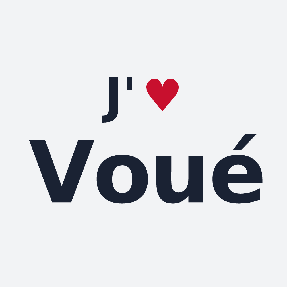 Poster personnalisé Voué — design J'aime Voué