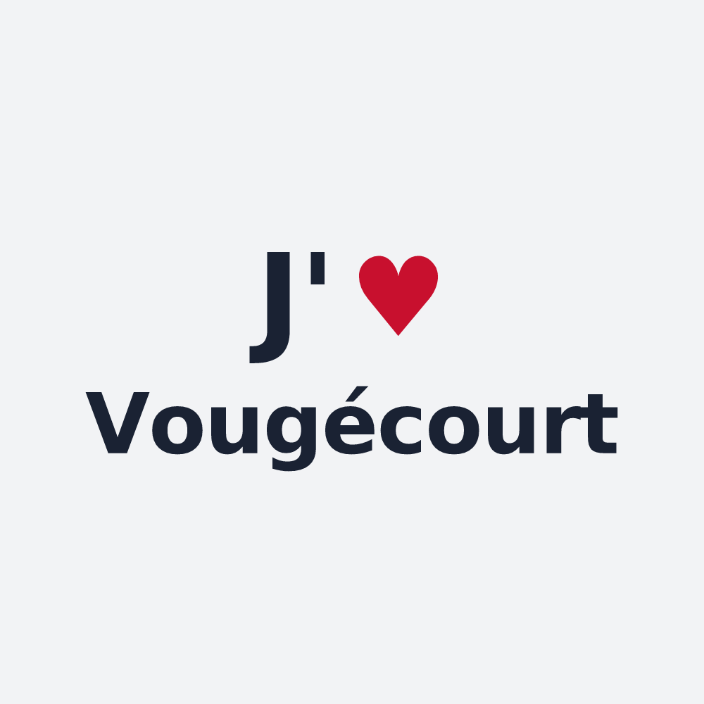 Poster personnalisé Vougécourt — design J'aime Vougécourt