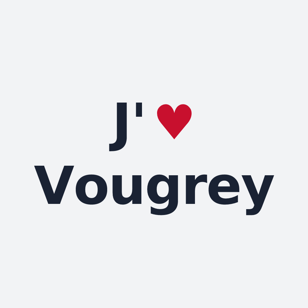 Poster personnalisé Vougrey — design J'aime Vougrey