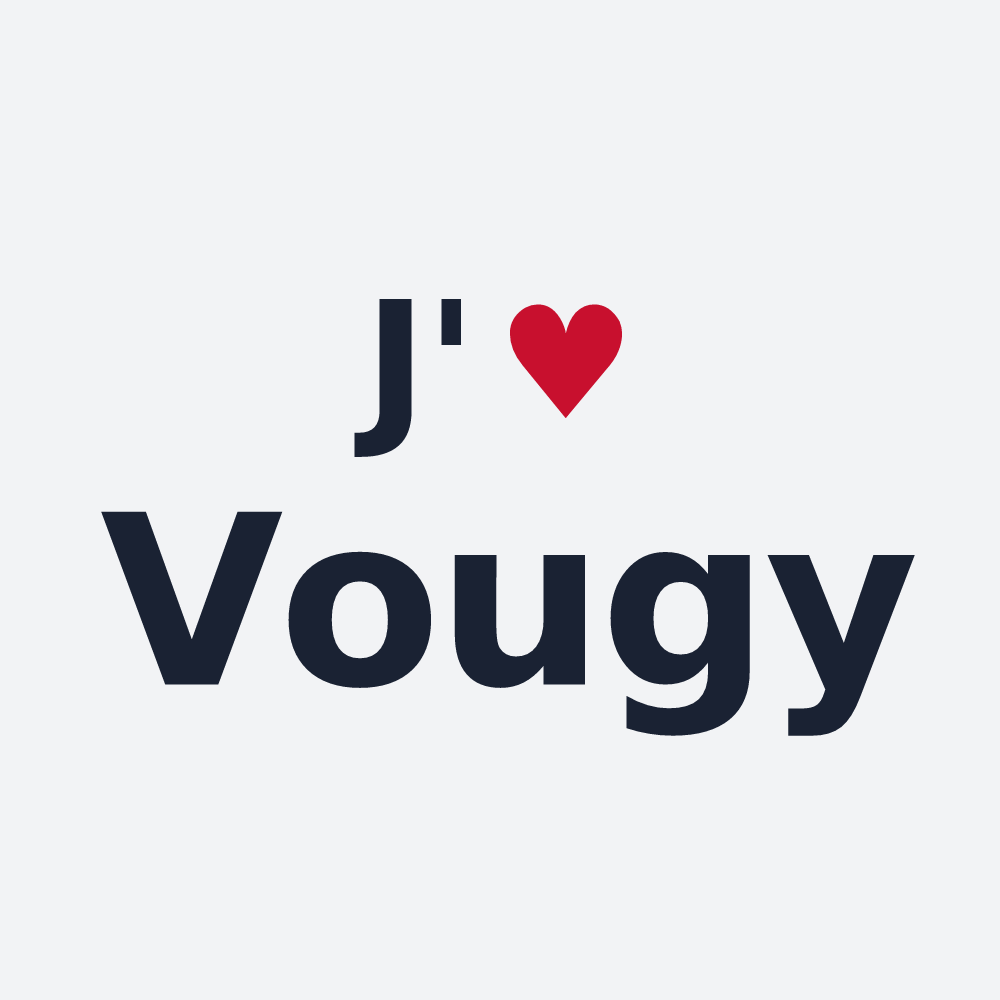 Poster personnalisé Vougy — design J'aime Vougy