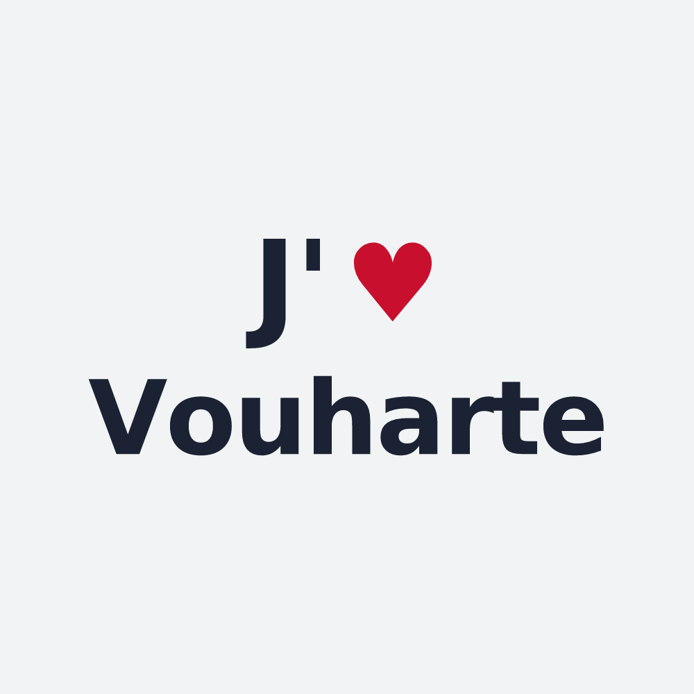 Poster personnalisé Vouharte — design J'aime Vouharte