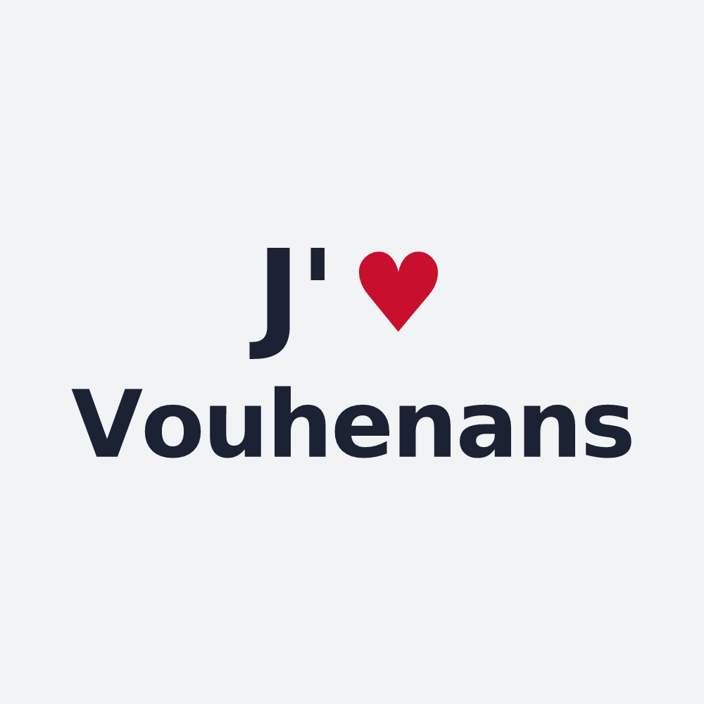 Poster personnalisé Vouhenans — design J'aime Vouhenans
