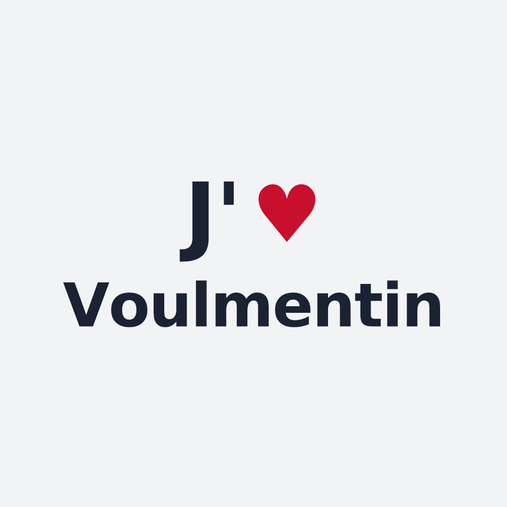 Poster personnalisé Voulmentin — design J'aime Voulmentin