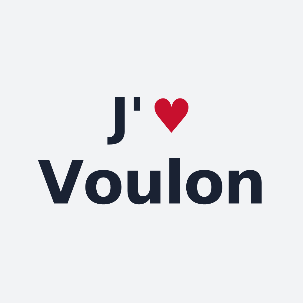Poster personnalisé Voulon — design « J'aime Voulon » imprimé sur le poster