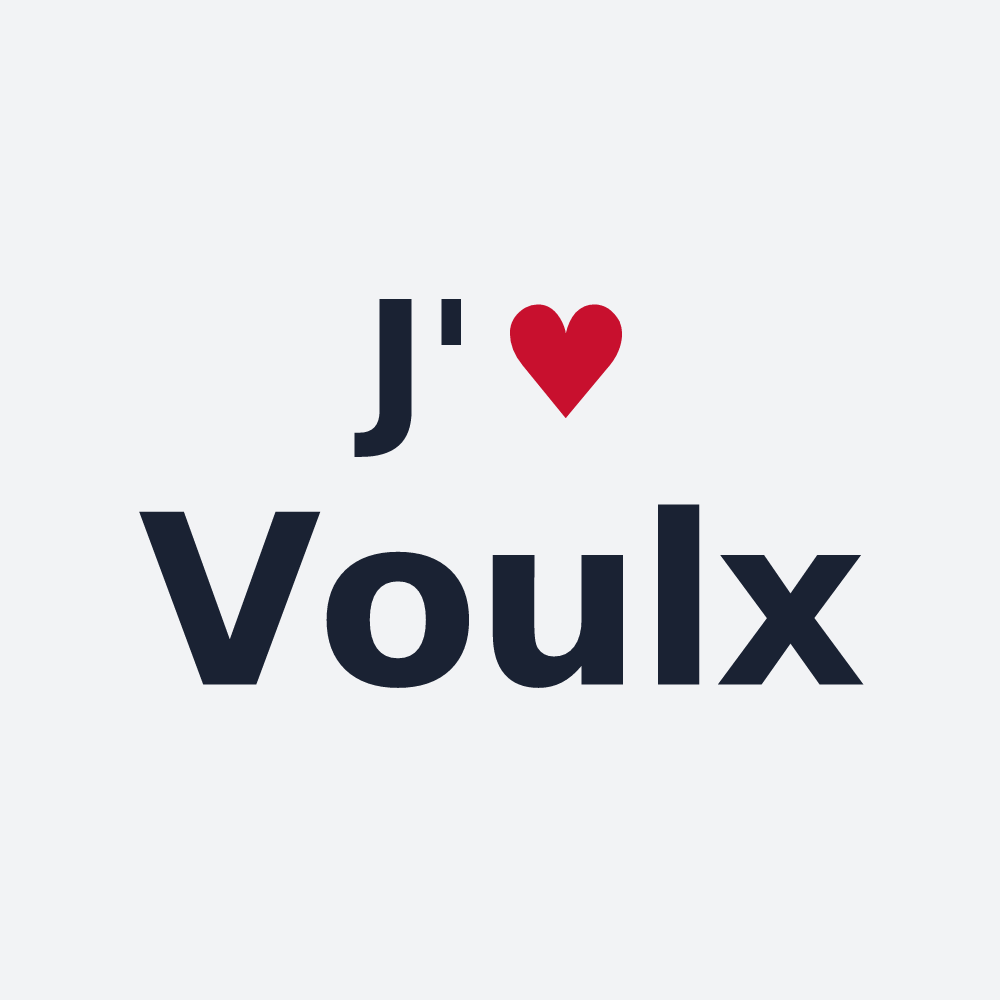 Poster personnalisé Voulx — design J'aime Voulx
