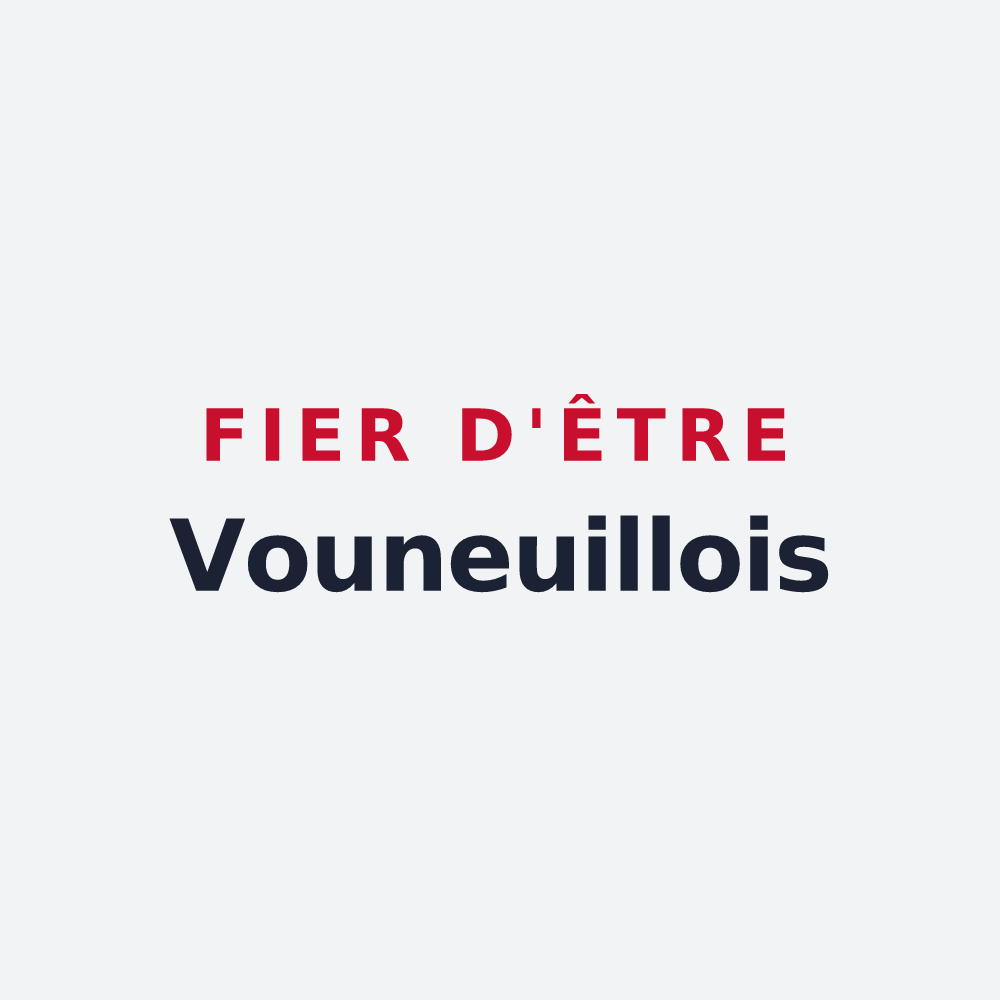 Poster « Fier d'être Vouneuillois » — design pour Vouneuil-sous-Biard