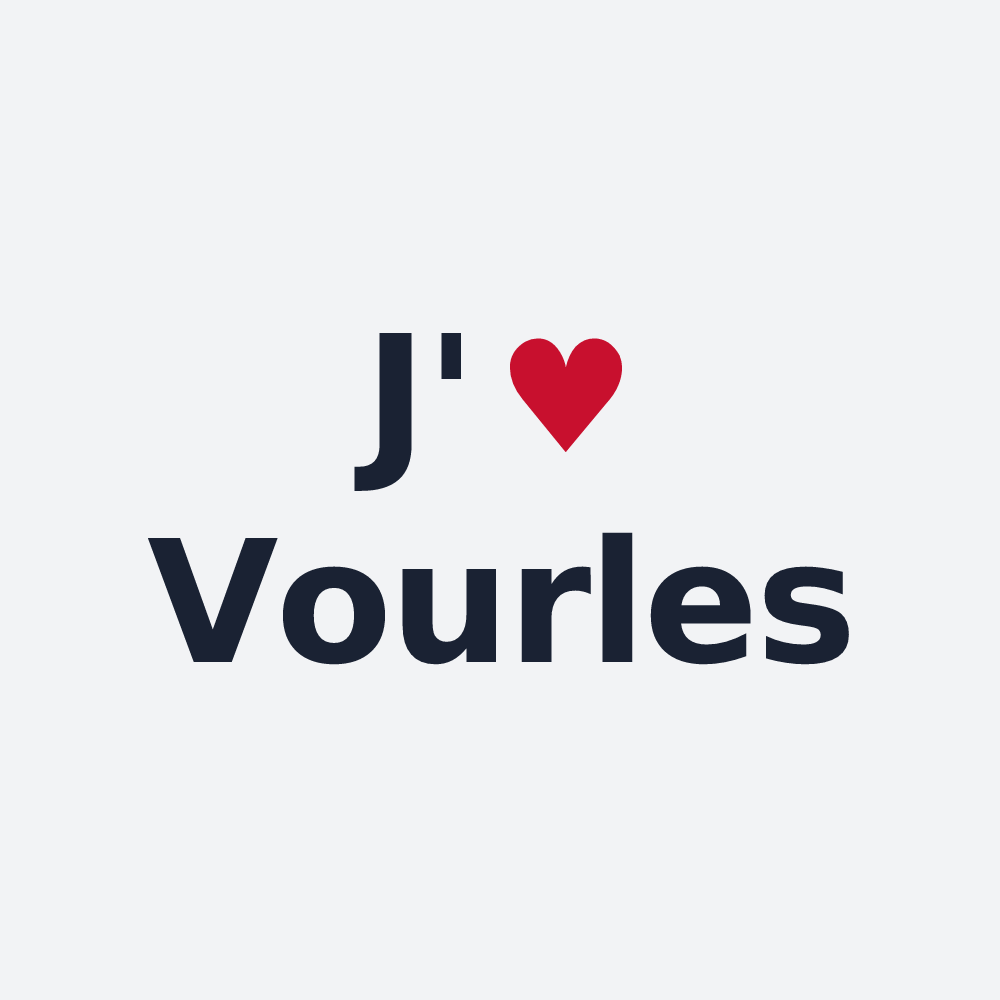Poster personnalisé Vourles — design J'aime Vourles